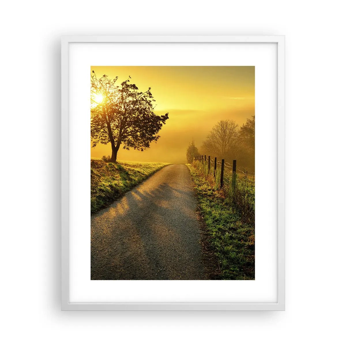 Poster în ramă albă - O după-amiază de miel - 40x50 cm