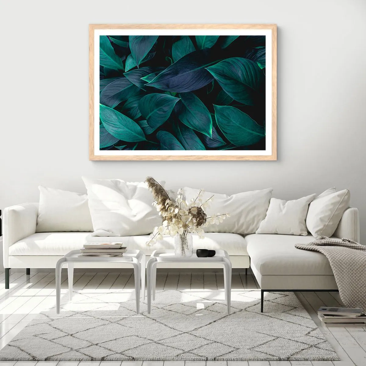 Poster în ramă de stejar deschis - Verdeața în sine - 91x61 cm