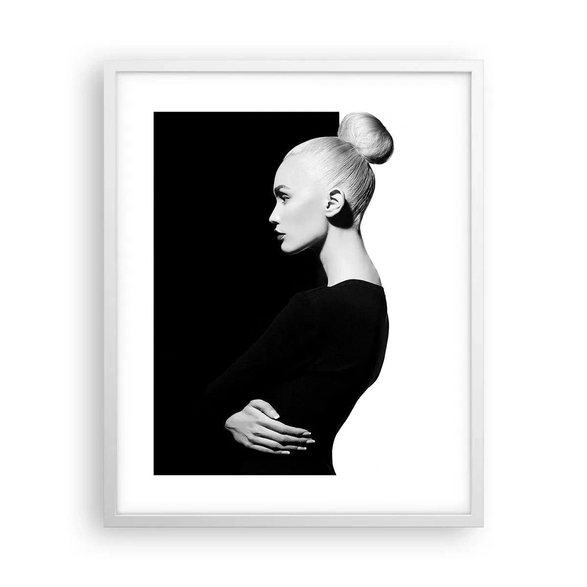 Poster în ramă albă - Pur și simplu o femeie - 40x50 cm