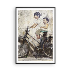 Poster în ramă neagră - Adevărat sau fals? - 70x100 cm