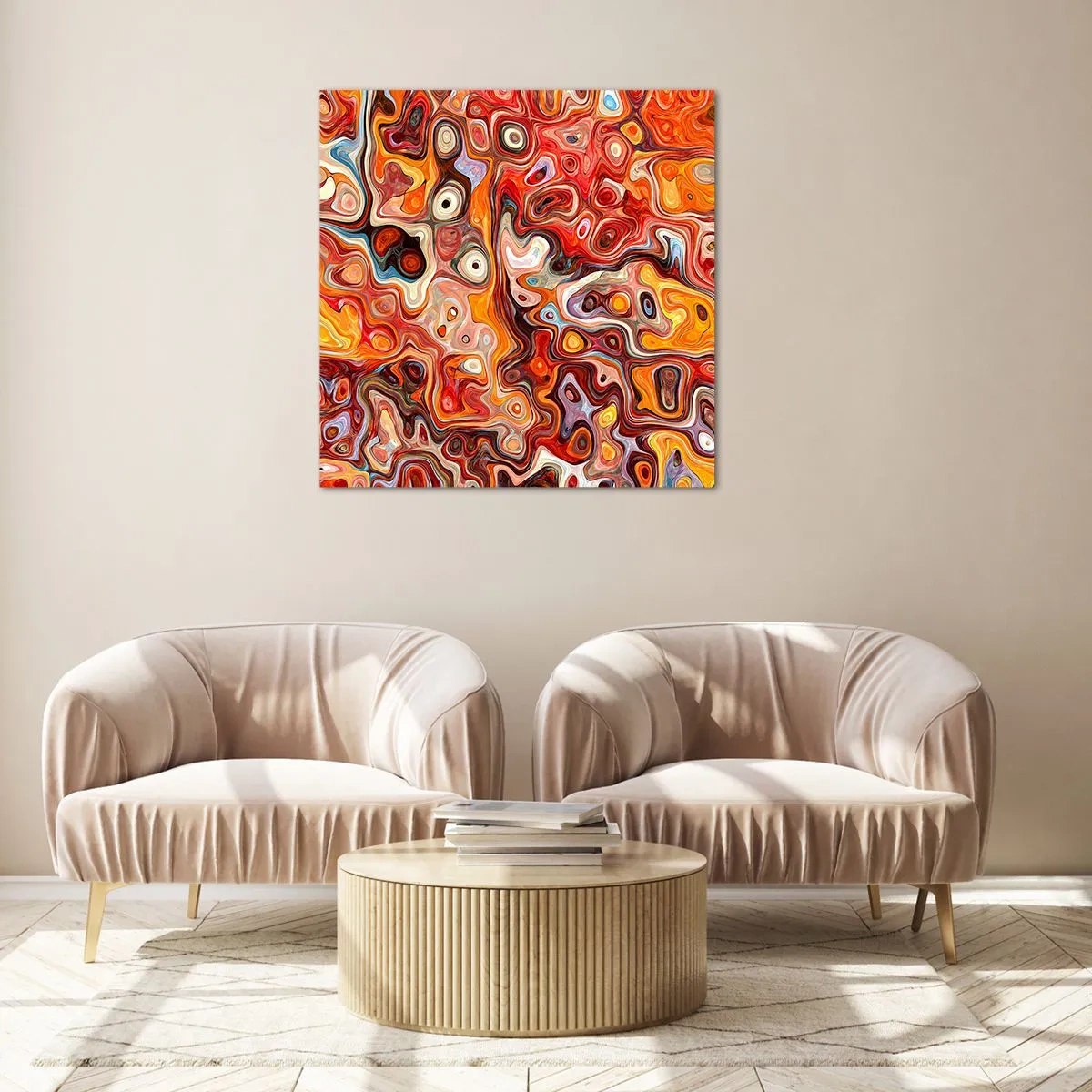 Tablou pe sticlă - Dacă nucile s-au topit în miere - 50x50 cm