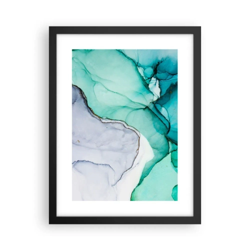 Poster în ramă neagră - Studiu în turcoaz - 30x40 cm