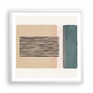 Poster în ramă albă - Totul este în regulă - 60x60 cm