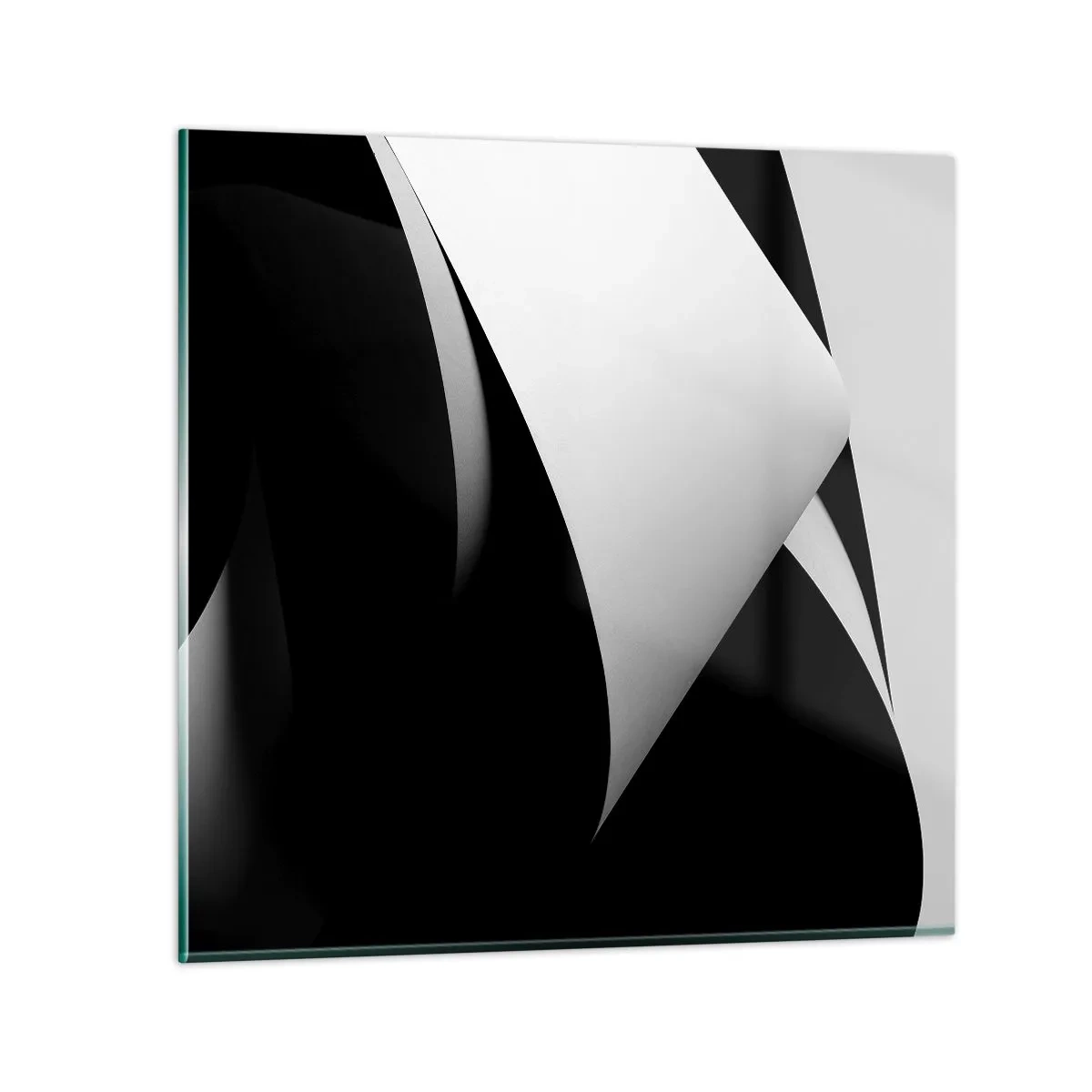 Tablou pe sticlă - Planuri de lumină din adâncurile umbrelor - 40x40 cm