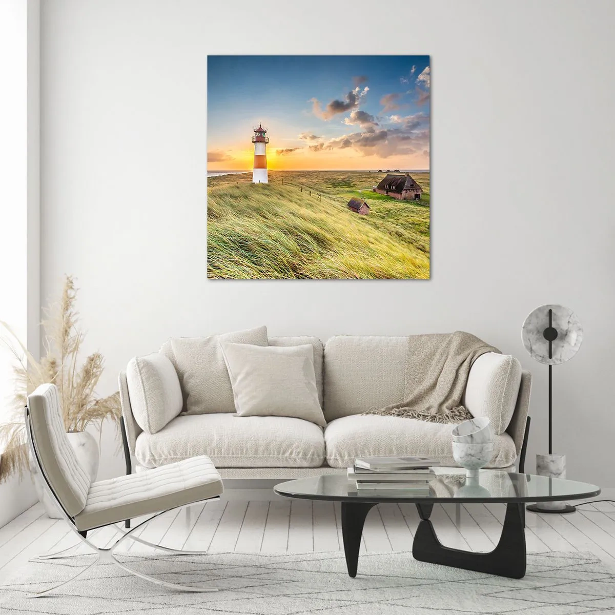 Tablou pe sticlă - Între valuri - 70x70 cm