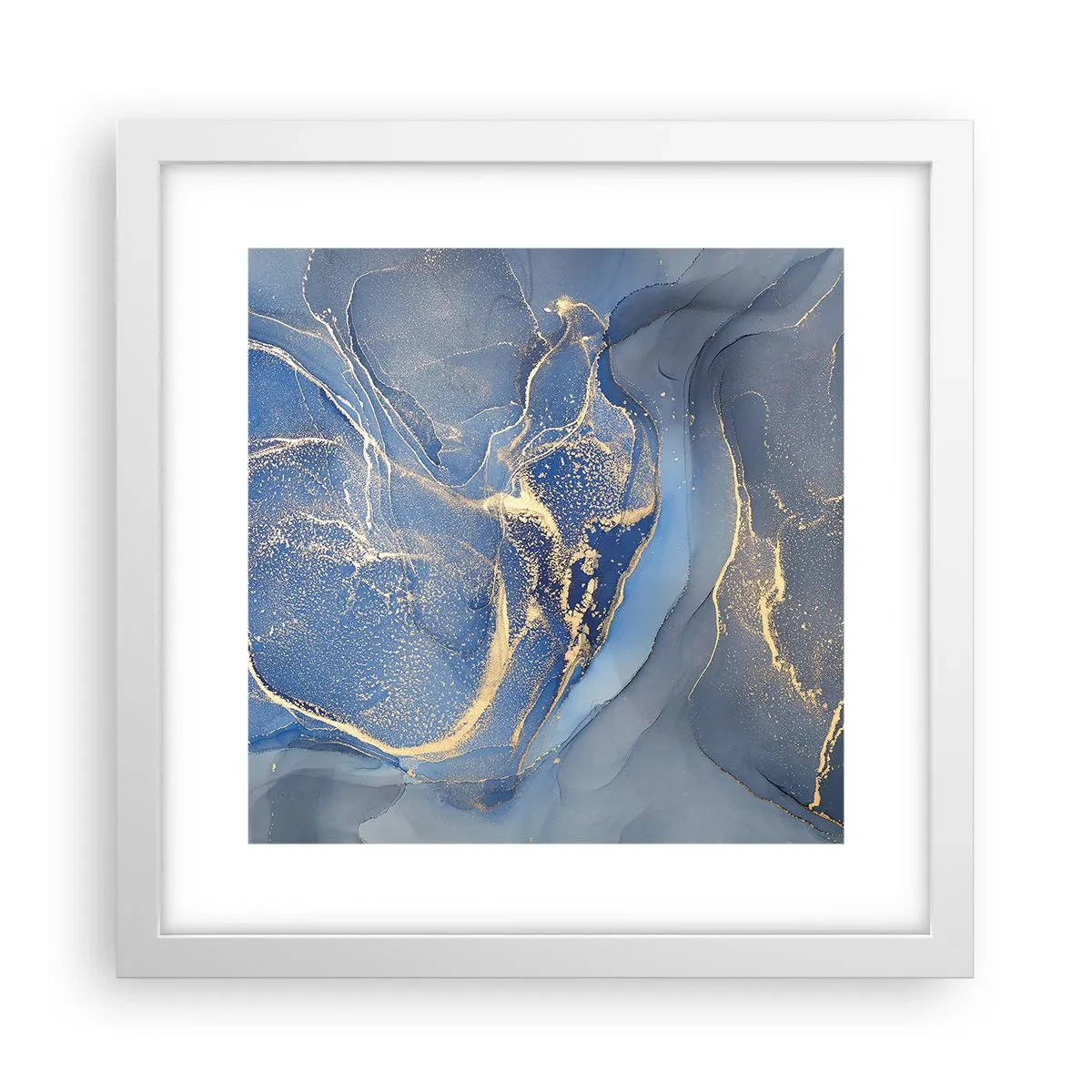 Poster în ramă albă - Praf de aur - 30x30 cm