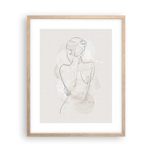 Poster în ramă de stejar deschis - Ca un instrument sensibil - 40x50 cm