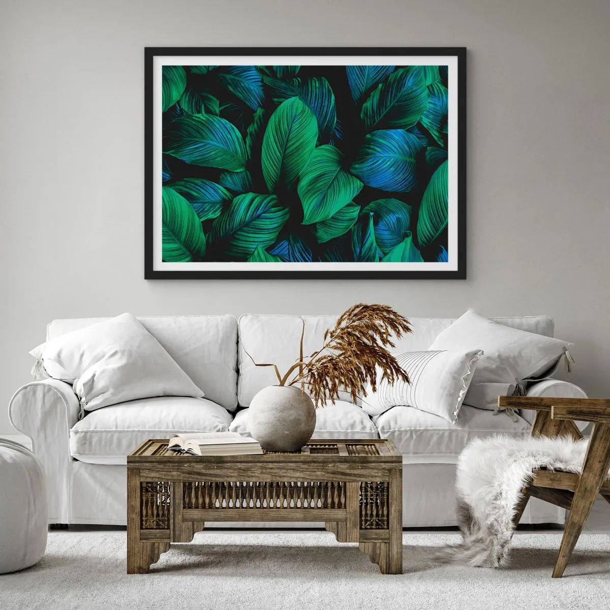 Poster în ramă neagră - Traficul verde - 70x50 cm