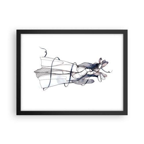 Poster în ramă neagră - Un studiu al atingerii - 40x30 cm