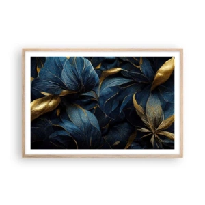 Poster în ramă de stejar deschis - Căptușită cu aur - 91x61 cm