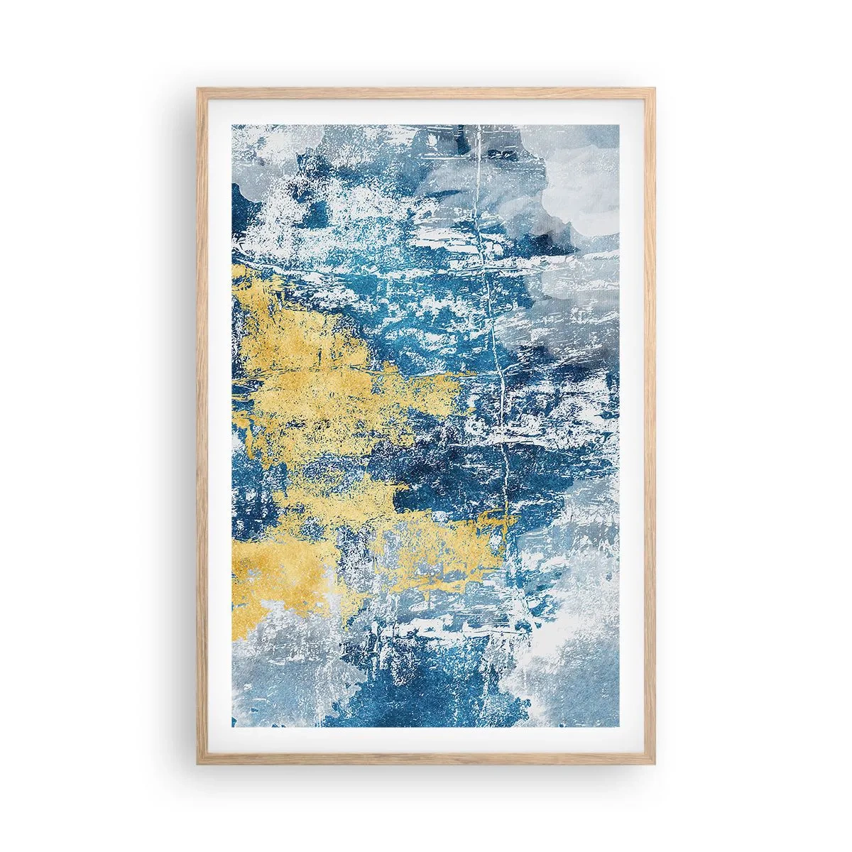 Poster în ramă de stejar deschis - Abstracție de vreme - 61x91 cm