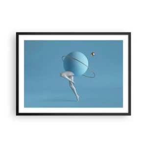 Poster în ramă neagră - Și planetele o iau razna - 70x50 cm