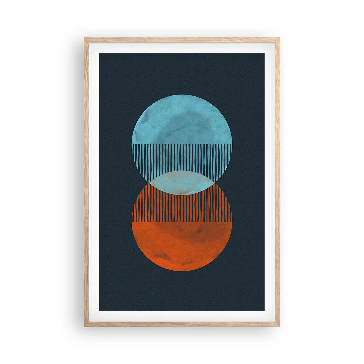 Poster în ramă de stejar deschis - Fantezie astronomică - 61x91 cm