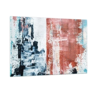 Tablou pe sticlă - Jumi-juma abstract - 120x80 cm