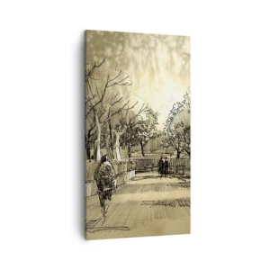 Tablou pe pânză - Un moment reținut cu pene - 45x80 cm