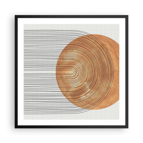 Poster în ramă neagră - Compoziția solară - 60x60 cm