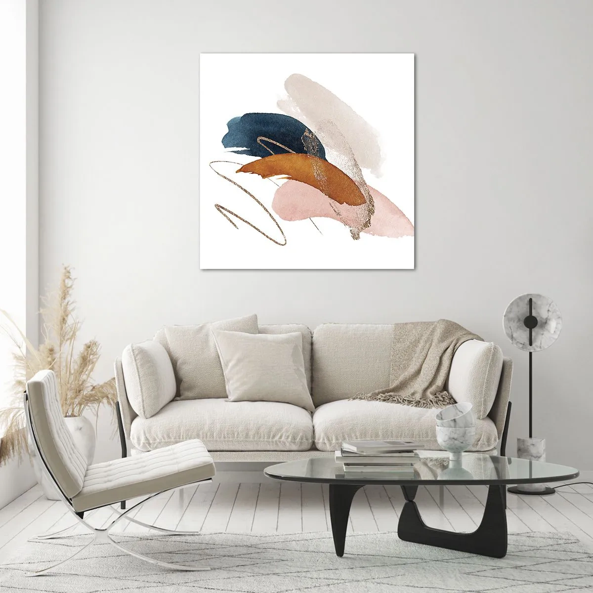 Tablou pe sticlă - Compoziție înaripată - 40x40 cm