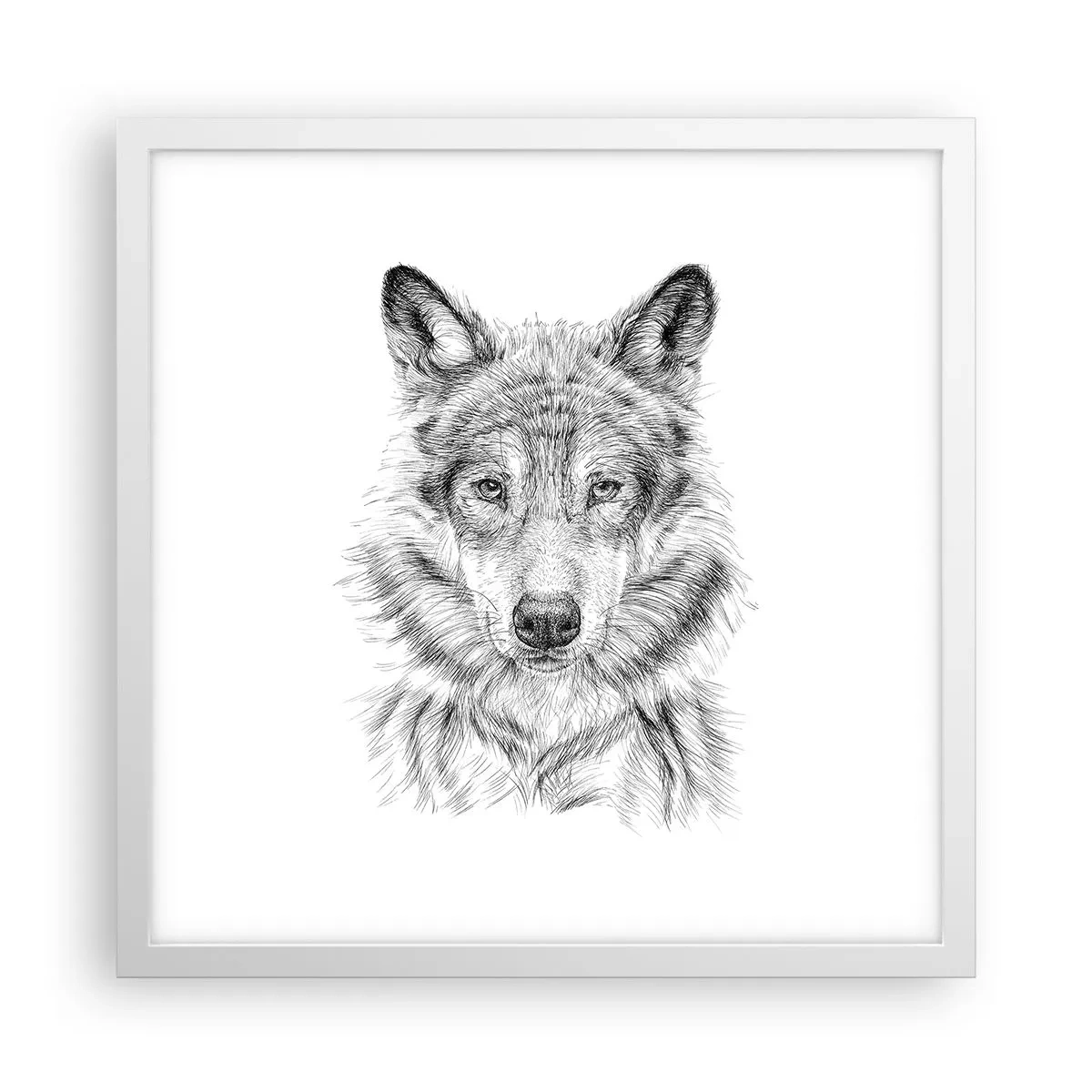 Poster în ramă albă - Un lider înnăscut - 40x40 cm