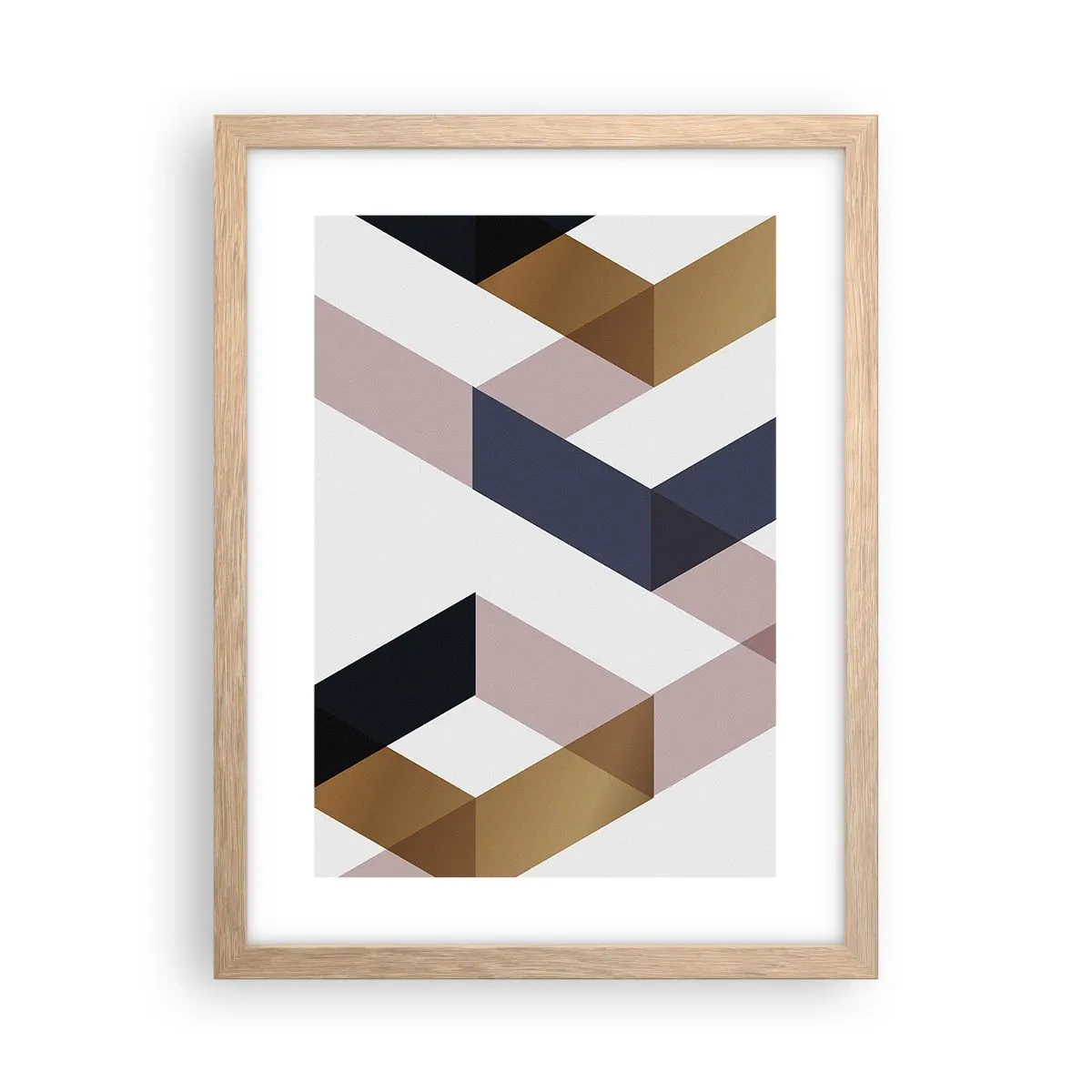 Poster în ramă de stejar deschis - Planuri și unghiuri - 30x40 cm