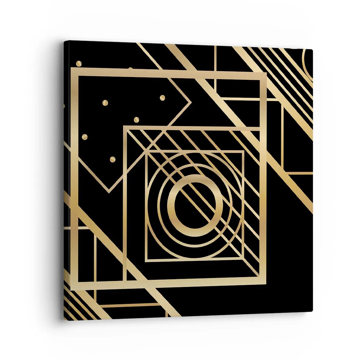 Tablou pe pânză - Geometrie de aur - 30x30 cm