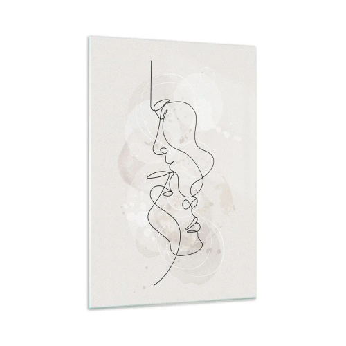 Tablou pe sticlă - Încurcați într-o îmbrățișare - 80x120 cm