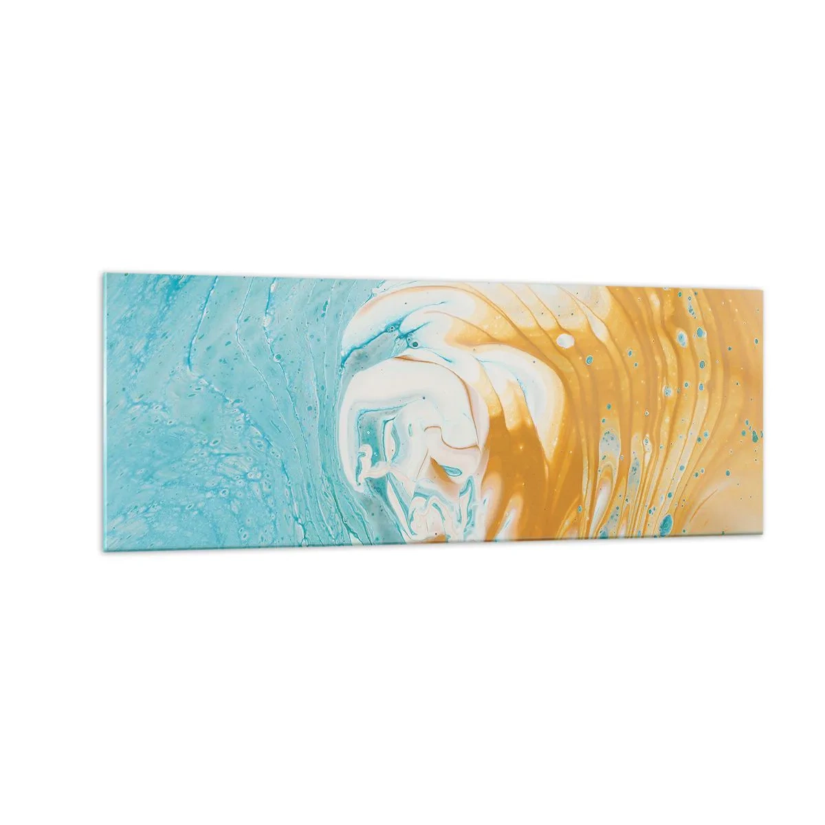 Tablou pe sticlă - Vârtej de pastel - 140x50 cm