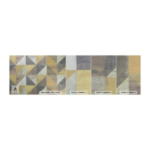 Mostră de Tapet Standard Eco - La unghiul triunghiului - Abstracția, Bucată, Triunghiuri - 100x30 cm