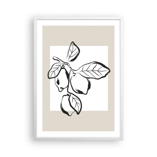 Poster în ramă albă - Unde se coace lămâia... - 50x70 cm