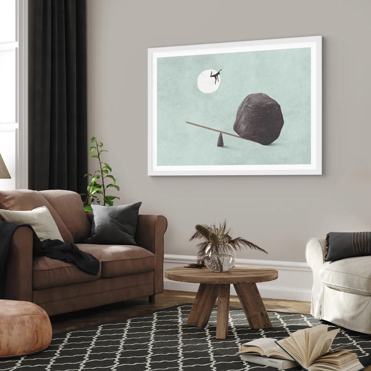 Poster în ramă albă - Visul îndeplinit - 40x30 cm