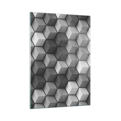 Tablou pe sticlă - Puzzle cubist - 50x70 cm