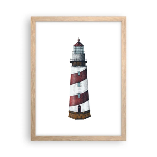 Poster în ramă de stejar deschis - Întotdeauna de veghe - 30x40 cm