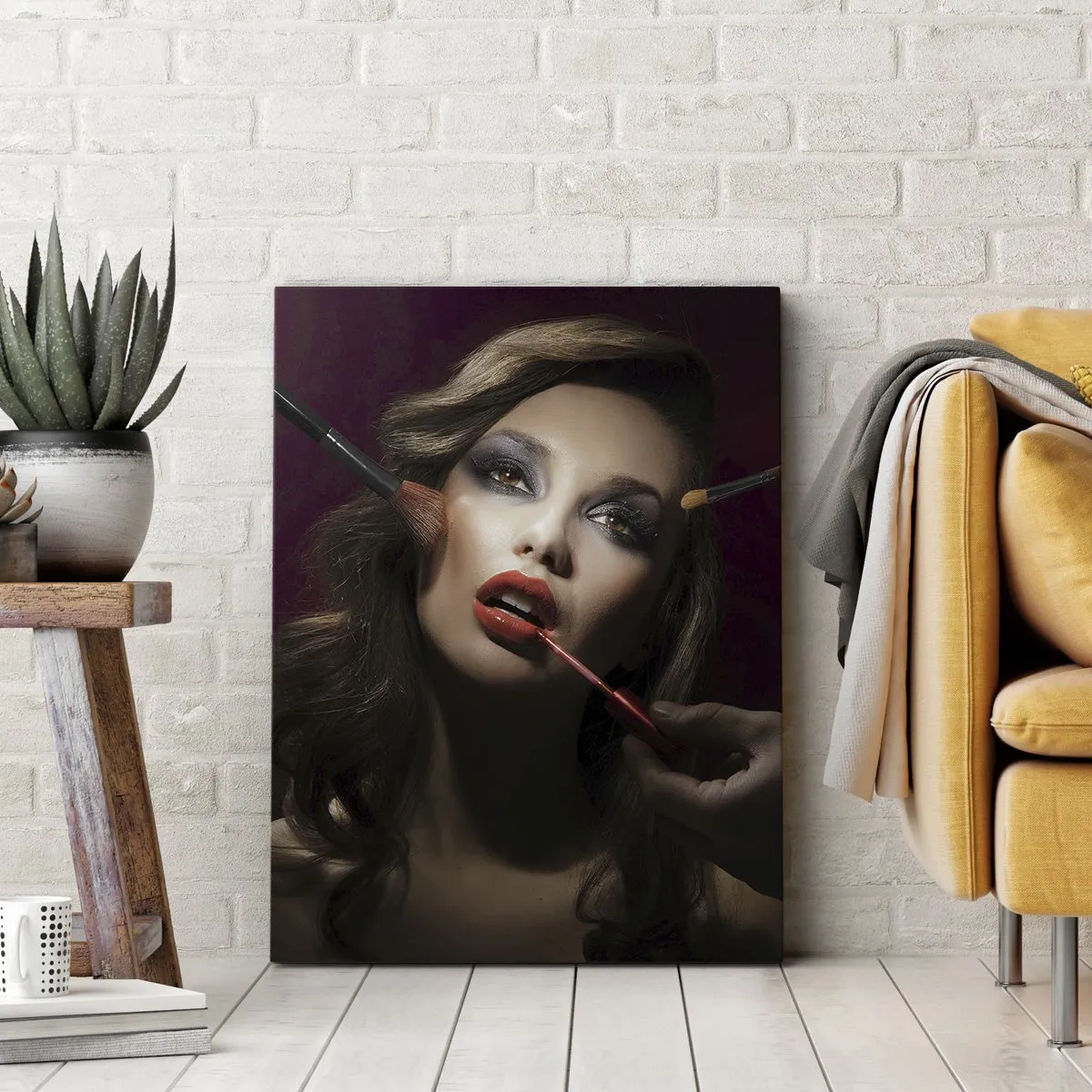 Tablou pe pânză - Frumoasă visătoare - 55x100 cm