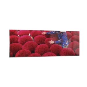 Tablou pe sticlă - Într-un câmp de orez - 90x30 cm