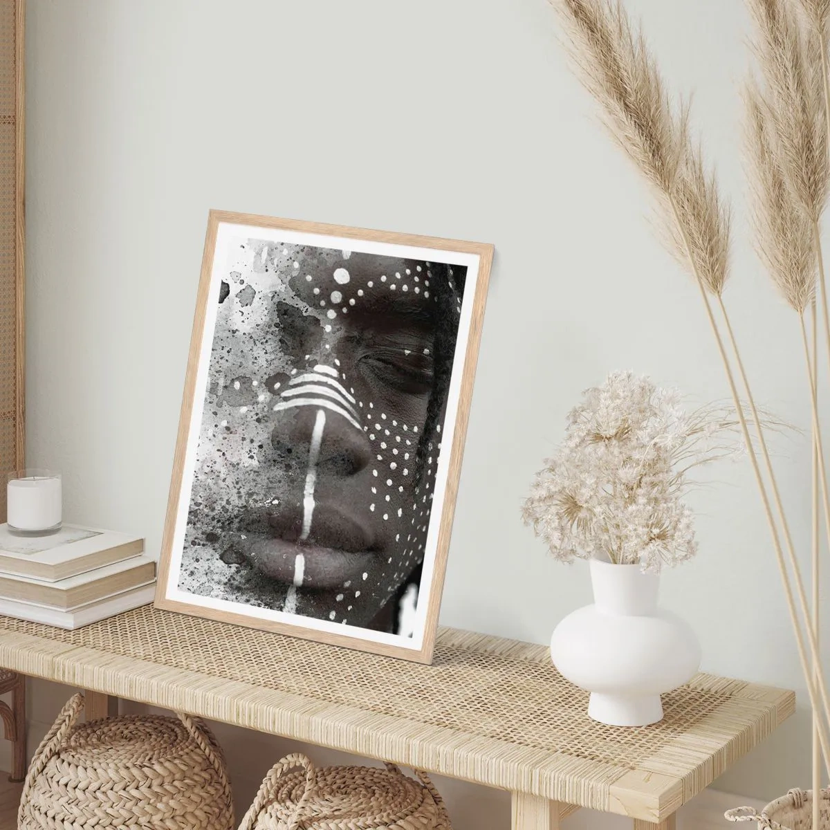 Poster în ramă de stejar deschis - Descoperă spiritul original - 50x70 cm