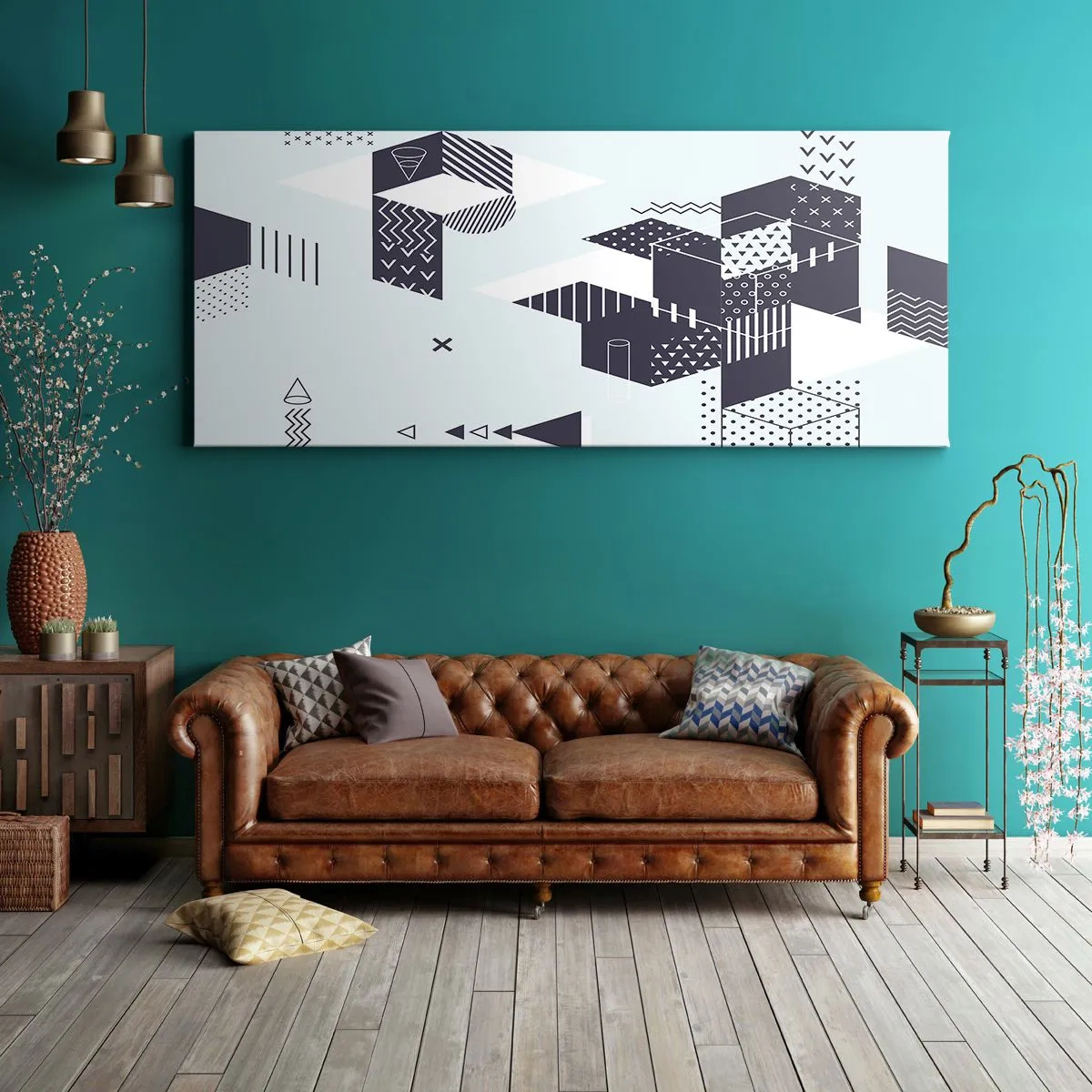 Tablou pe pânză - În sufletul matematicii - 120x50 cm