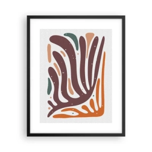 Poster în ramă neagră - Compoziție organică radială - 40x50 cm