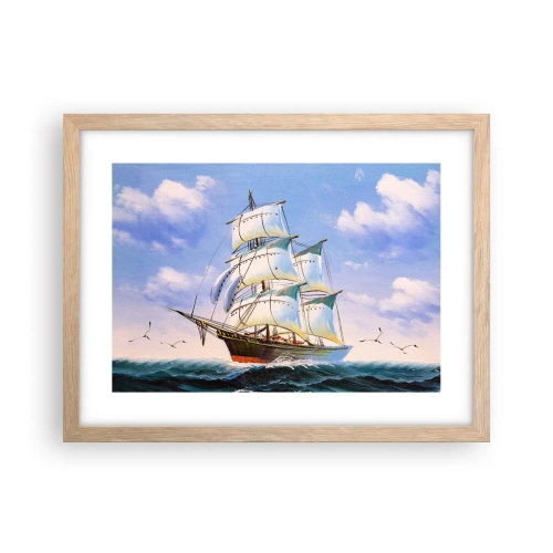 Poster în ramă de stejar deschis - Cu mândrie în vânt - 40x30 cm