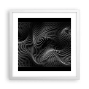 Poster în ramă albă - Dansul luminii în spațiu - 40x40 cm
