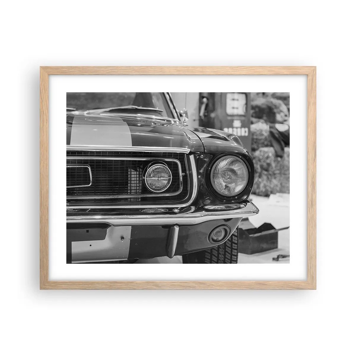 Poster în ramă de stejar deschis - Condus dur - 50x40 cm