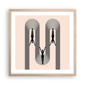 Poster în ramă de stejar deschis - Cu susul în jos - 50x50 cm