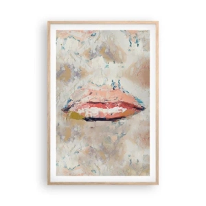 Poster în ramă de stejar deschis - Trezește simțurile - 61x91 cm