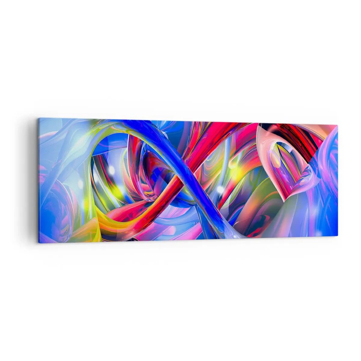 Tablou pe pânză - Dansul culorilor - 140x50 cm