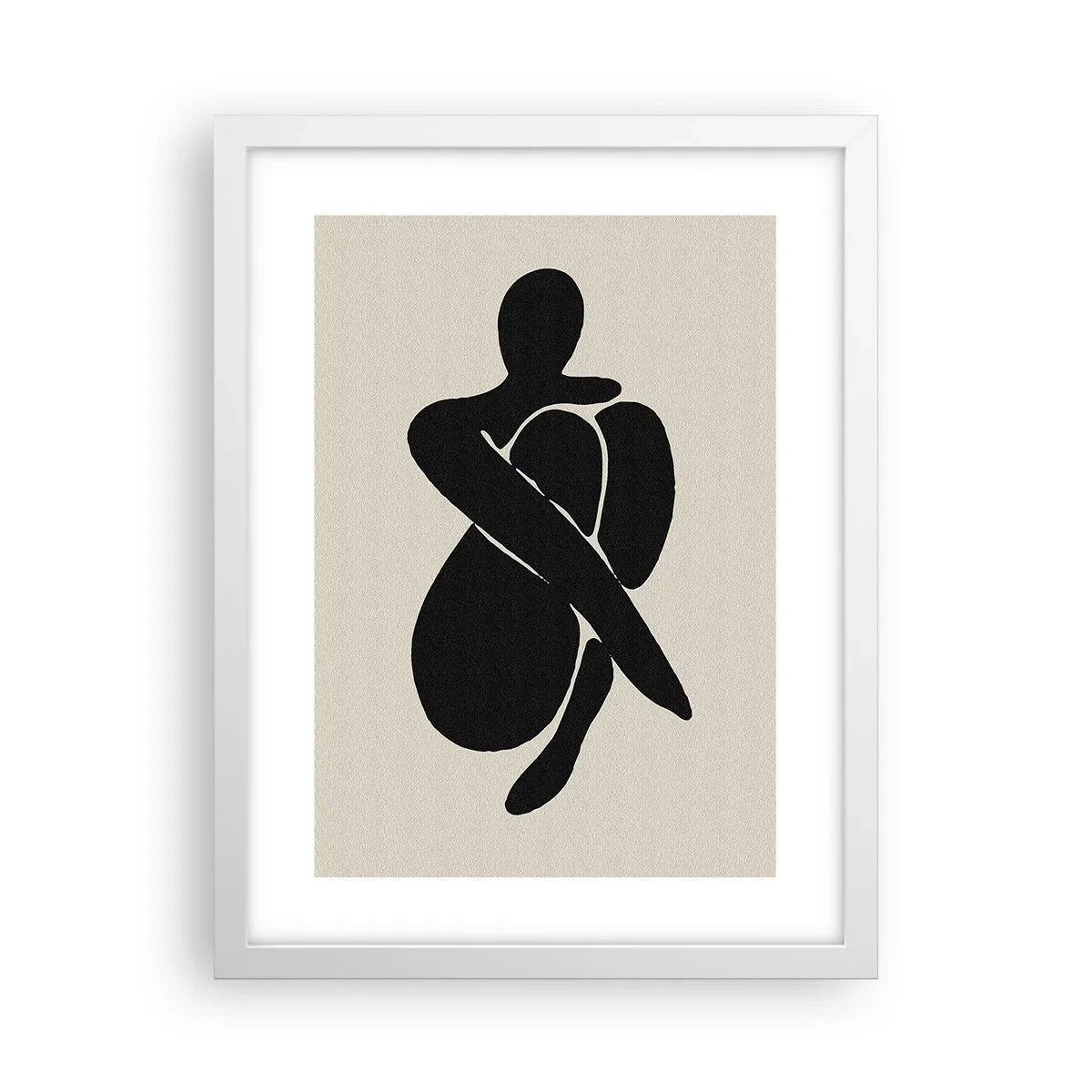 Poster în ramă albă - În propriile îmbrățișări - 30x40 cm