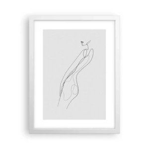 Poster în ramă albă - Abia o promisiune - 30x40 cm