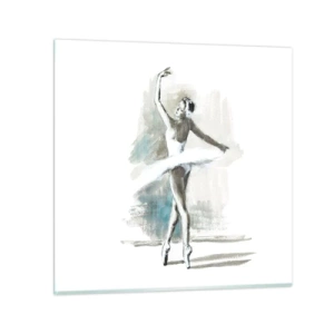 Tablou pe sticlă - Fermecată într-o lebădă - 60x60 cm