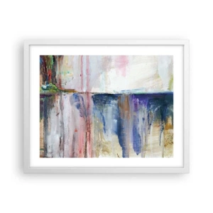 Poster în ramă albă - Impresii și asociații colorate - 50x40 cm