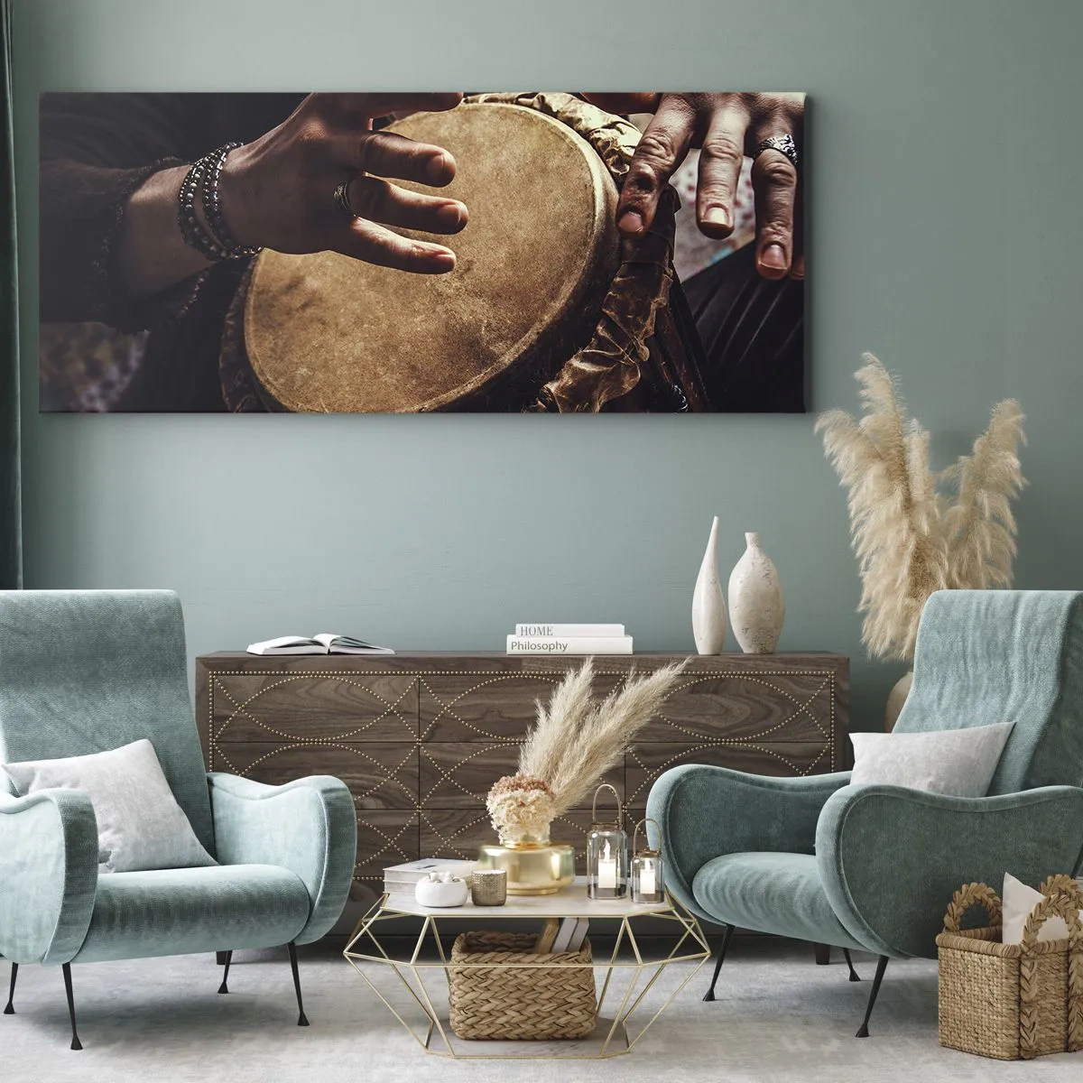 Tablou pe pânză - În ritmul inimii - 100x40 cm