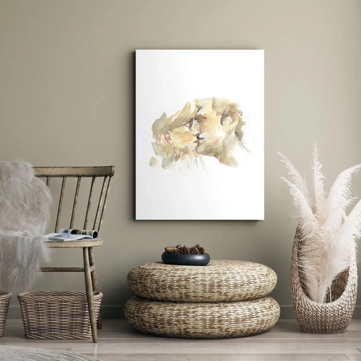 Tablou pe pânză - Jumătatea găsită? - 65x120 cm