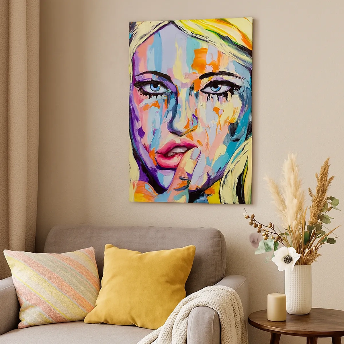 Tablou pe pânză - Privește-o drept în ochi - 50x70 cm