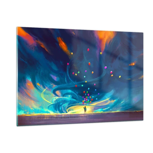 Tablou pe sticlă - Pe un vânt albastru - 120x80 cm